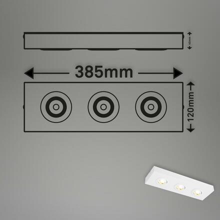 BRILONER CTS LED stropní svítidlo, 38,5 cm, 4W, 460lm, bílé BRI 3996036