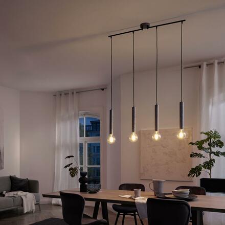 BRILONER Retro závěsné svítidlo, 85 cm, bez 4x E27, max. 60 W, antická stříbrná BRI 4031-044