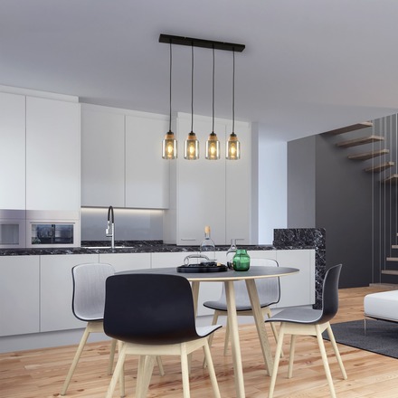BRILONER Závěsné svítidlo, 120 cm, 4x E27, max. 10W, kouřová BRI 4486045