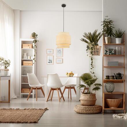 BRILONER Papper závěsné svítidlo, stínidlo z přírodních vláken, E27 patice, přírodní 4851014