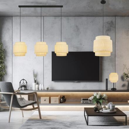 BRILONER Papper závěsné svítidlo, stínidlo z přírodních vláken, 3xE27 patice, přírodní 4851034