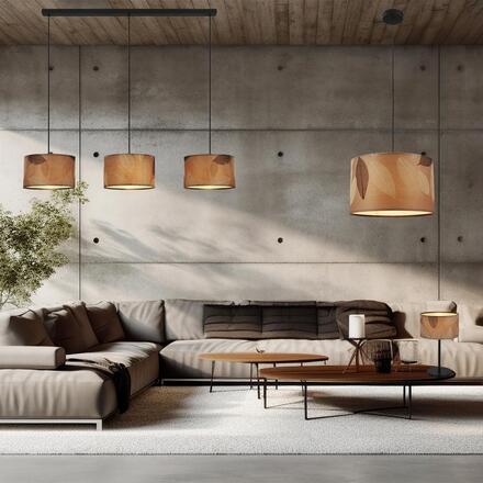 BRILONER Mata závěsné svítidlo, dekor s lístky, E27 patice, kávová barva 4853014