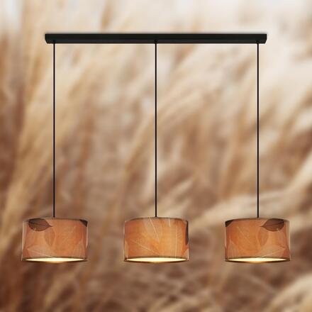 BRILONER Mata závěsné svítidlo, dekor s lístky, 3xE27 patice, kávová barva 4853034