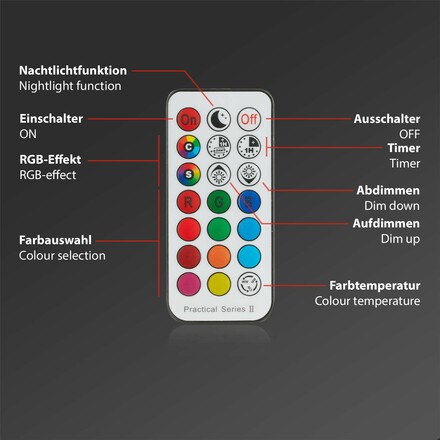 BRILONER RGB-CCT LED vestavná svítidla sada, pr.9,2 cm, 3x LED, 4,8 W, 450 lm, matný chrom IP65 BRI 7035-034