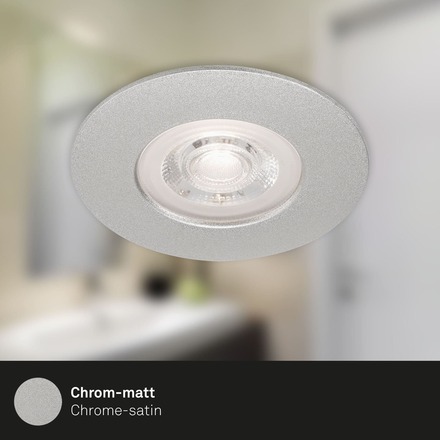 BRILONER LED vestavná svítidla, pr.9 cm, 3x LED, 4,9 W, 480 lm, matný chrom BRI 7036-034