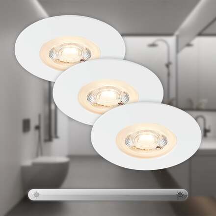 BRILONER 3ks sada LED vestavné svítidlo, pr. 9 cm, 5 W, bílé BRI 7047036