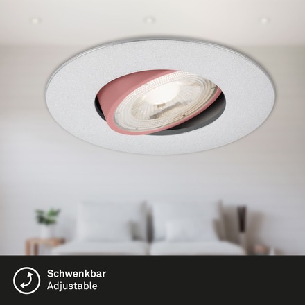 BRILONER LED vestavné svítidlo, pr. 9 cm, 5 W, matný chrom BRI 7048-014