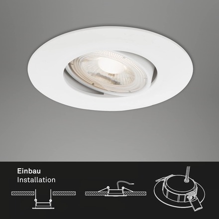 BRILONER 3ks sada LED vestavné svítidlo, pr. 9 cm, 4,9 W, bílé BRI 7048-036
