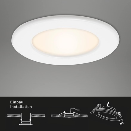 BRILONER 3ks sada LED vestavné svítidlo, pr. 11,5 cm, 6 W, bílé BRI 7053-036