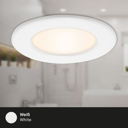 BRILONER 3ks sada LED vestavné svítidlo, pr. 11,5 cm, 6 W, bílé BRI 7053-036