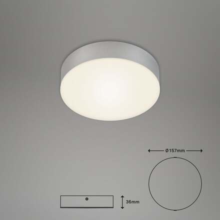 BRILONER LED stropní svítidlo, pr. 15,7 cm, 11 W, stříbrná BRI 7064014