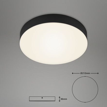 BRILONER LED stropní svítidlo, pr. 21,2 cm, 16 W, černá BRI 7065-015