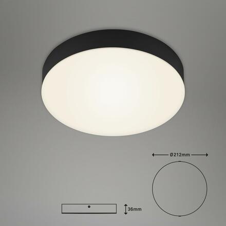 BRILONER LED stropní svítidlo, pr. 21,2 cm, 16 W, černá BRI 7065-015