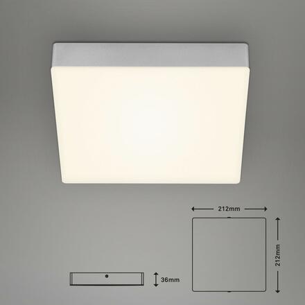 BRILONER LED stropní svítidlo, 21,2 cm, 16 W, stříbrná BRI 7070-014