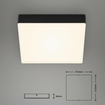 BRILONER LED stropní svítidlo, 21,2 cm, 16 W, černá BRI 7070-015