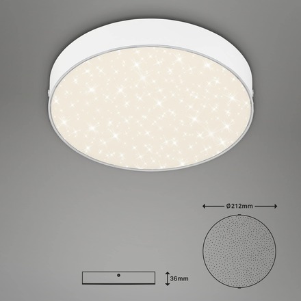BRILONER LED stropní svítidlo hvězdné nebe, pr. 21,2 cm, 16 W, bílé BRI 7073-416