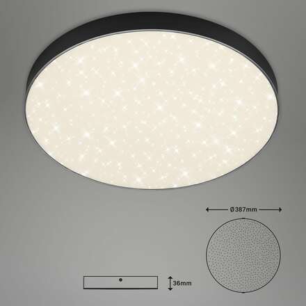 BRILONER LED stropní svítidlo hvězdné nebe, pr. 38,7 cm, 24,5 W, černá BRI 7075-415