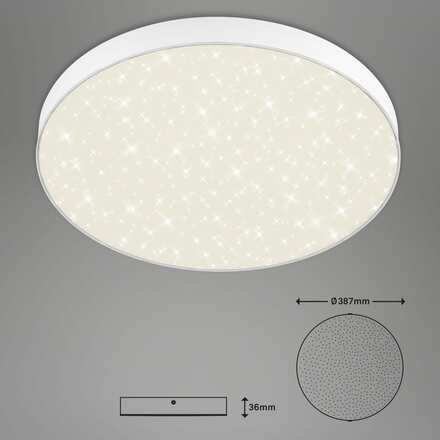 BRILONER LED stropní svítidlo hvězdné nebe, pr. 38,7 cm, 24,5 W, bílé BRI 7075-416