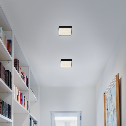 BRILONER LED stropní svítidlo hvězdné nebe, 15,7 cm, 11 W, černá BRI 7076-415