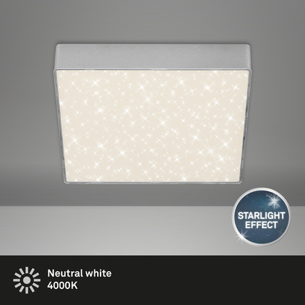BRILONER LED stropní svítidlo hvězdné nebe, 21,2 cm, 16 W, stříbrná BRI 7077-414