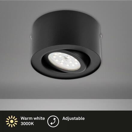 BRILONER LED přisazené svítidlo, pr. 9 cm, 5 W, černá BRI 7121-015