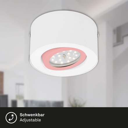 BRILONER LED přisazené svítidlo, pr. 9 cm, 5 W, bílé BRI 7121-016