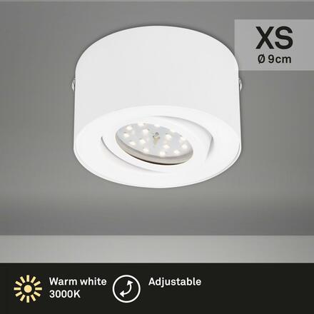 BRILONER LED přisazené svítidlo, pr. 9 cm, 5 W, bílé BRI 7121-016