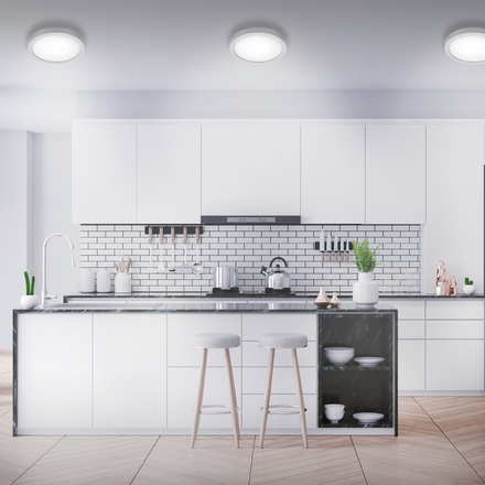 BRILONER LED stropní svítidlo, pr. 30 cm, 21,4 W, matný chrom BRI 7141-414