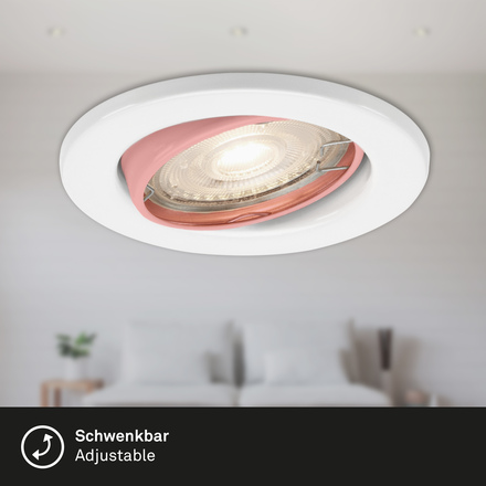 BRILONER 3ks LED vestavné svítidlo, pr. 8,6 cm, 5 W, bílé BRI 7147-036