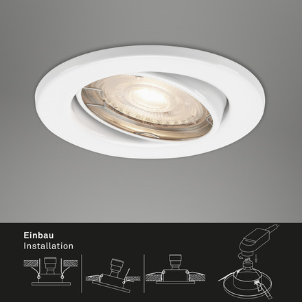 BRILONER 3ks LED vestavné svítidlo, pr. 8,6 cm, 5 W, bílé BRI 7147-036