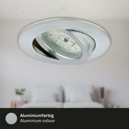 BRILONER 3ks sada LED vestavné svítidlo, pr. 8,2 cm, 5 W, hliník BRI 7209-039