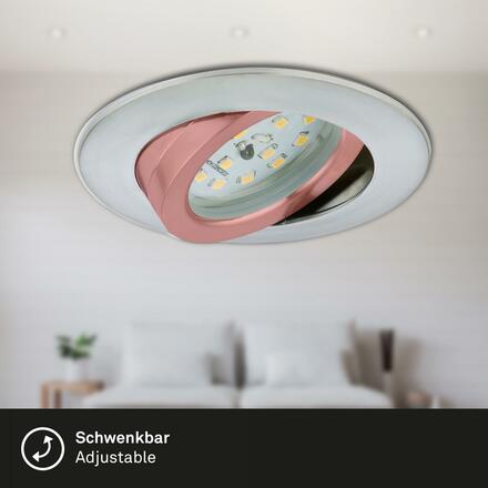 BRILONER 3ks sada LED vestavné svítidlo, pr. 8,2 cm, 5 W, hliník BRI 7209-039