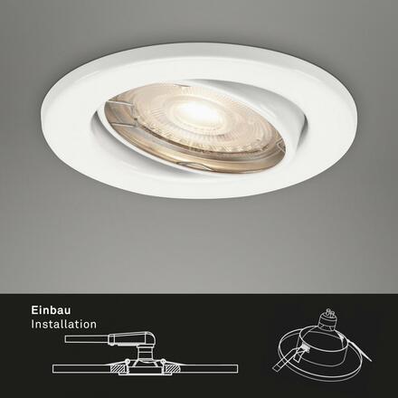 BRILONER 3ks sada LED vestavné svítidlo, pr. 8,6 cm, 5 W, bílé BRI 7220-036
