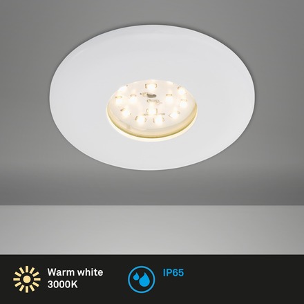 BRILONER LED vestavné svítidlo, pr. 9,3 cm, 5 W, bílé IP65 BRI 7227-016