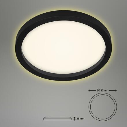 BRILONER LED stropní svítidlo, pr. 29,7 cm, 18 W, černá BRI 7361-015