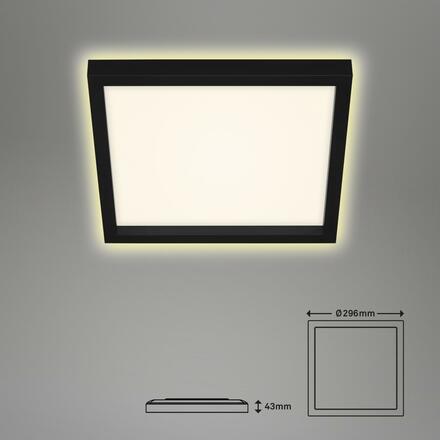 BRILONER LED stropní svítidlo, 29,6 cm, 18 W, černá BRI 7362-015
