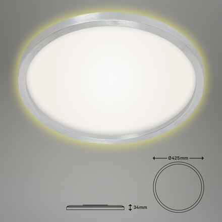 BRILONER Svítidlo LED panel, pr. 42,5 cm, 3000 lm, 22 W, hliník BRI 7363-019
