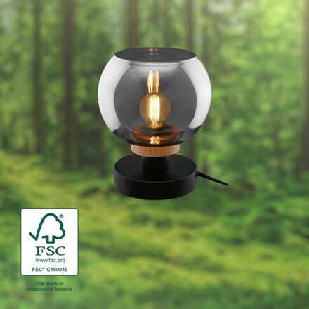 BRILONER Stolní lampa, 19 cm, 1x E14, max. 10W, kouřová černá BRI 7487015