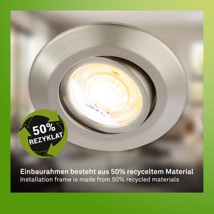 BRILONER Klira 3ks sada LED vestavné bodové svítidlo 230V, nastavitelné, CTS, matný nikl 7586032