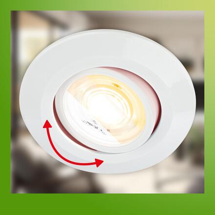 BRILONER Klira 3ks sada LED vestavné bodové svítidlo 230V, nastavitelné, CTS, Ra90, bílé 7586036