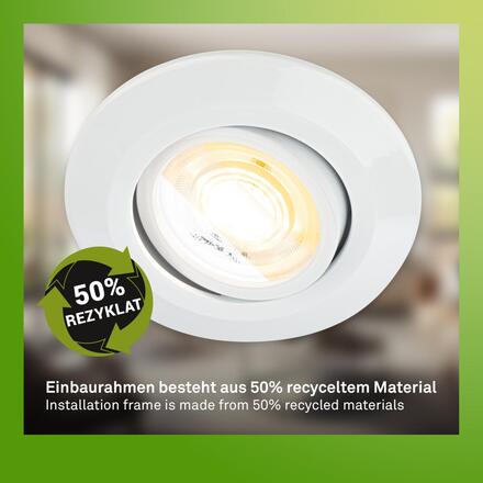 BRILONER Klira 3ks sada LED vestavné bodové svítidlo 230V, stmívatelné, nastavitelné, bílé 7587036