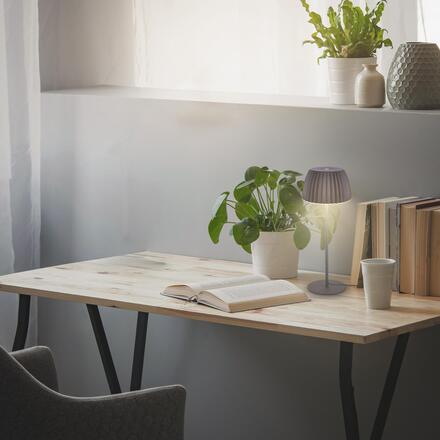 BRILONER Loca stolní lampa - 8W, 800lm, LED, dotykový vypínač, stmívatelná, teplá bílá, antracit 7625015