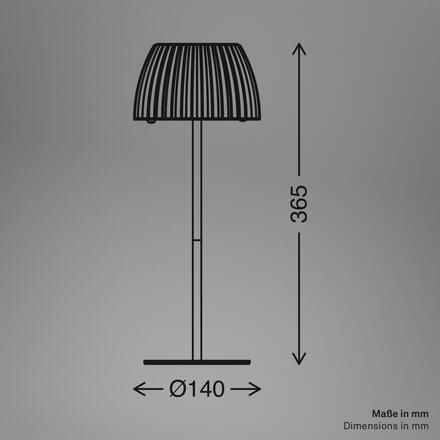 BRILONER Loca stolní lampa - 8W, 800lm, LED, dotykový vypínač, stmívatelná, teplá bílá, antracit 7625015