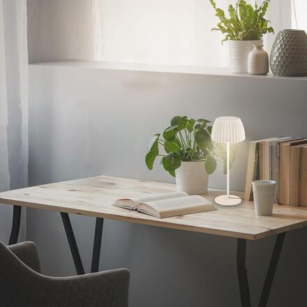 BRILONER Loca stolní lampa - 8W, 800lm, LED, dotykový vypínač, stmívatelná, teplá bílá, starobílá 7625016