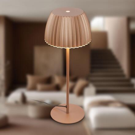 BRILONER Loca stolní lampa - 8W, 800lm, LED, dotykový vypínač, stmívatelná, teplá bílá, kávová 7625017