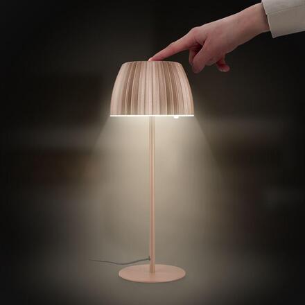 BRILONER Loca stolní lampa - 8W, 800lm, LED, dotykový vypínač, stmívatelná, teplá bílá, kávová 7625017