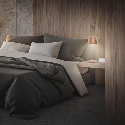 BRILONER Loca stolní lampa - 8W, 800lm, LED, dotykový vypínač, stmívatelná, teplá bílá, kávová 7625017