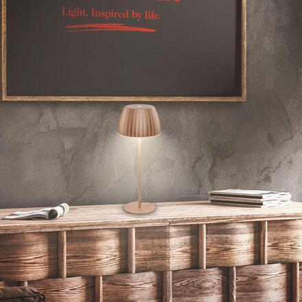 BRILONER Loca stolní lampa - 8W, 800lm, LED, dotykový vypínač, stmívatelná, teplá bílá, kávová 7625017