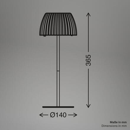BRILONER Loca stolní lampa - 8W, 800lm, LED, dotykový vypínač, stmívatelná, teplá bílá, kávová 7625017