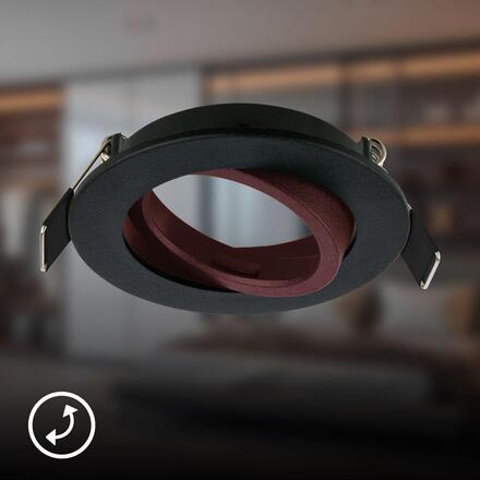 BRILONER Biwa vestavný bodové svítidlo 68mm 3ks sada - 230V, GU10 patice, max. 7W, černé 7628035